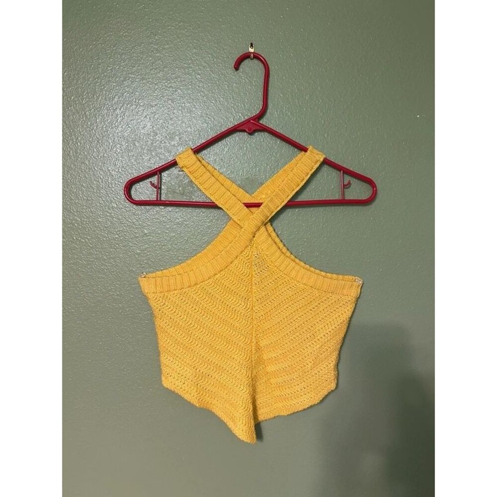 Windsor Yellow Knit Halter Top